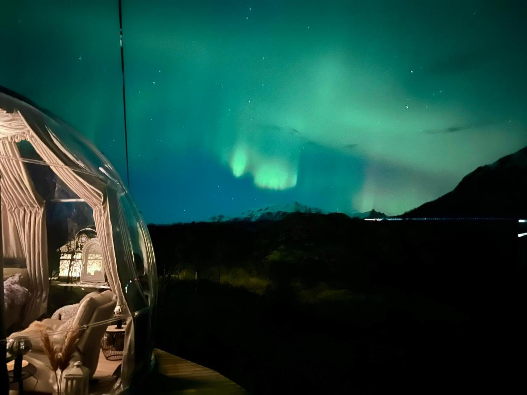 Lofoten Glampingdome Myrland ภายนอก รูปภาพ